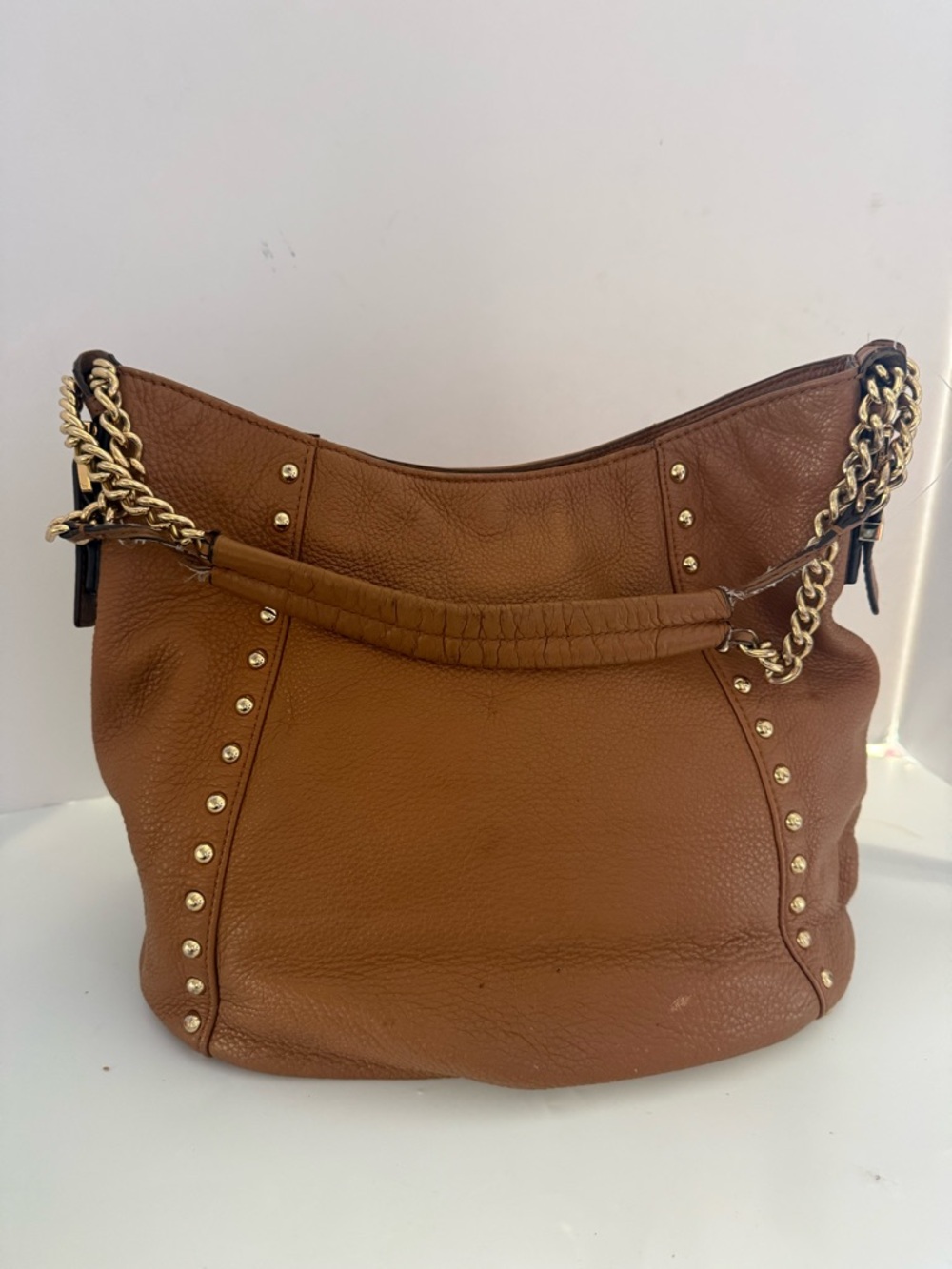 Michael Kors studded soft pebble leather